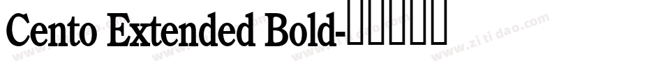 Cento Extended Bold字体转换